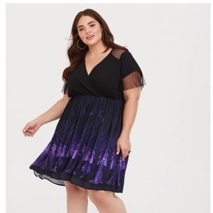 Disney Villains Black & Purple Skater Dress